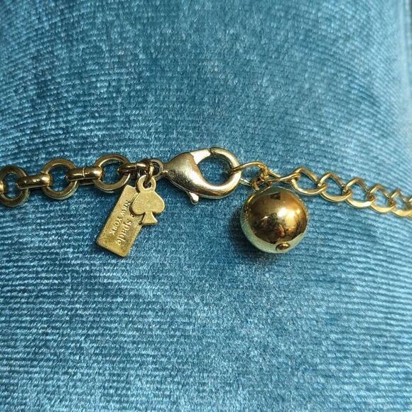 Kate Spade "Squared Away" Chunky Multi-strand 14k Gold Plated Statement Neckla - Picture 5 of 5